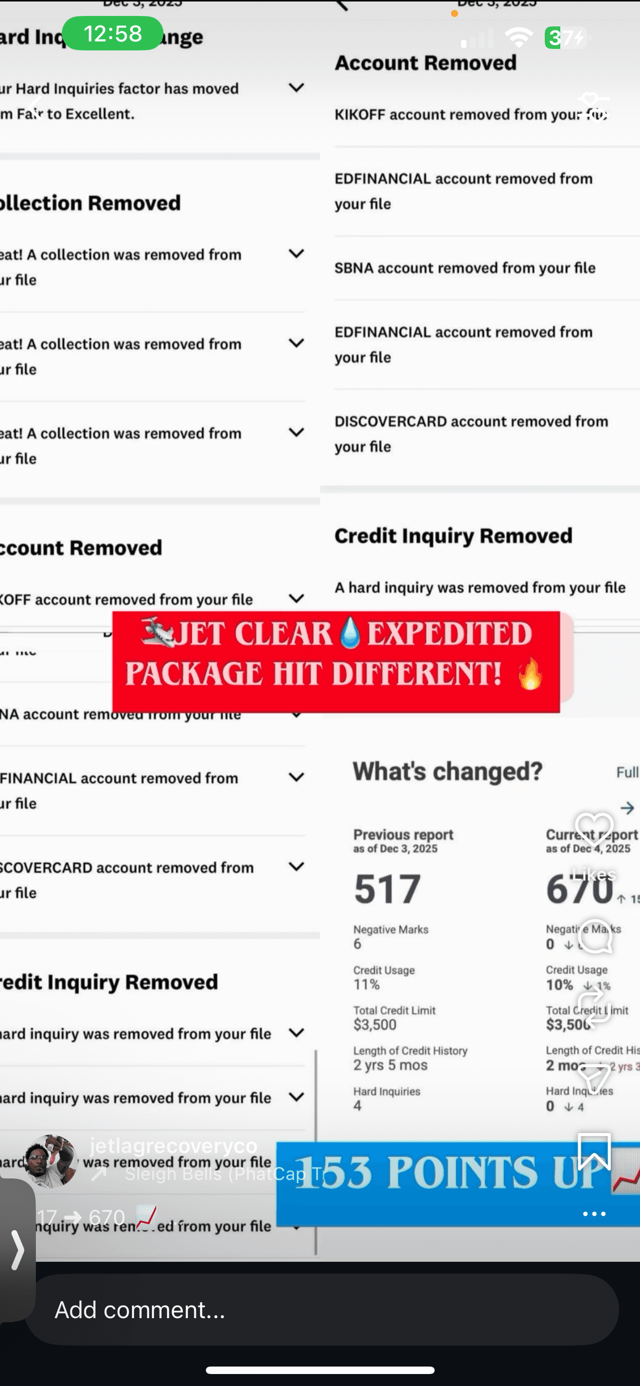 +153 points in 4 months